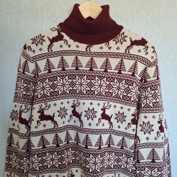 💙 NWOT ASOS Turtleneck Warm Cozy Knit Sweater Size M/L Nordical Fall Winter Rei - Picture 2 of 7
